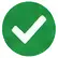 Check mark in green icon