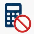 Calculator with not allowed in icon