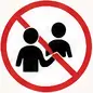 No communicating with others icon